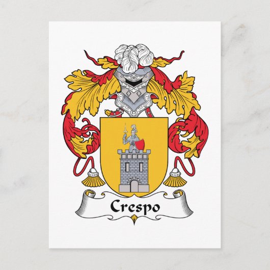 Crespo Family Crest Briefkaart (Voorkant)