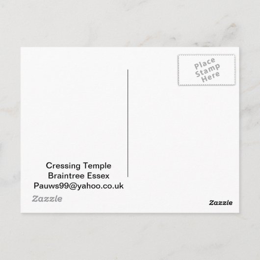 Cressing Temple Briefkaart (Achterkant)
