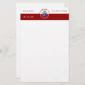 Crest 5,5 x 8,5-inch norduurwerk briefpapier (Voorkant / Achterkant)