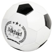 crest aangepaste naam monogram voetbal (Drie kwart)