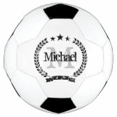 crest aangepaste naam monogram voetbal (Voorkant)