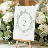  Crest Botanical Sage Green Wedding Kaart