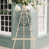  Crest Bruiloft Welkom Acryl Bord