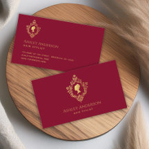 Crest Burgundy Goud Elegante Vintage Victoriaanse 