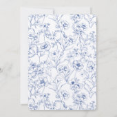 Crest Dusty Blue Rozen Bruiloft Kaart (Achterkant)