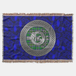 Crest en Tartan Knoop van Clan Cockburn Deken