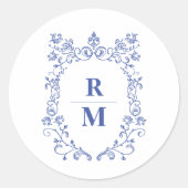 Crest gepersonaliseerde bruiloft Monogram label (Voorkant)