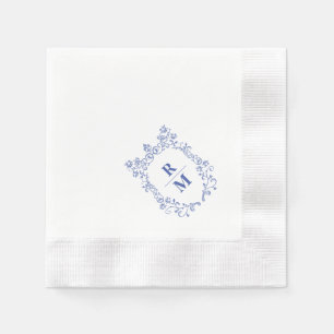 Crest gepersonaliseerde bruiloft Monogram papier s Servet
