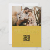 Crest Gold Champagne QR Code Foto Huwelijk Kaart (Achterkant)