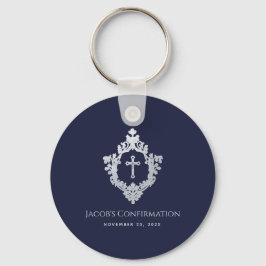 Crest Jongens Bevestiging Favorieten Navy Blauw Vi Sleutelhanger
