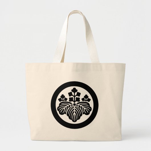 Crest KAMON-symbool uit de Japanse familie Grote Tote Bag (Voorkant)