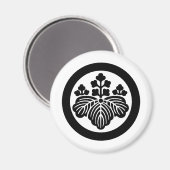 Crest KAMON-symbool uit de Japanse familie Magneet (Voorkant / Achterkant)