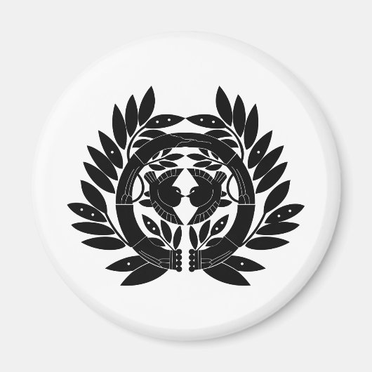 Crest KAMON-symbool uit de Japanse familie Magneet (Voorkant)