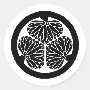 Crest KAMON-symbool uit de Japanse familie Ronde Sticker