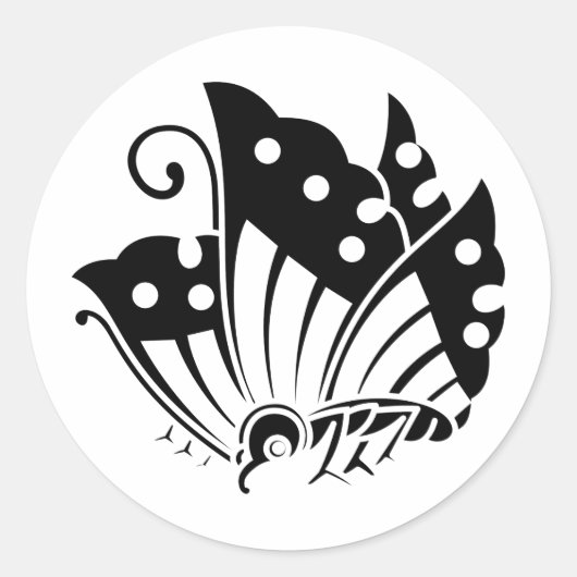 Crest KAMON-symbool uit de Japanse familie Ronde Sticker (Voorkant)