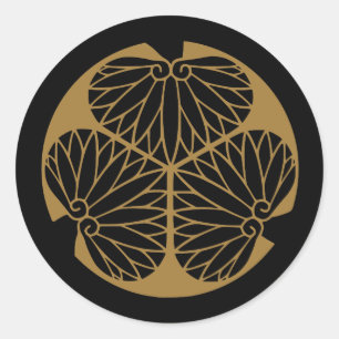 Crest KAMON-symbool uit de Japanse familie Ronde Sticker