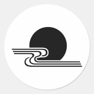 Crest KAMON-symbool uit de Japanse familie Ronde Sticker