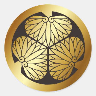 Crest KAMON-symbool uit de Japanse familie Ronde Sticker