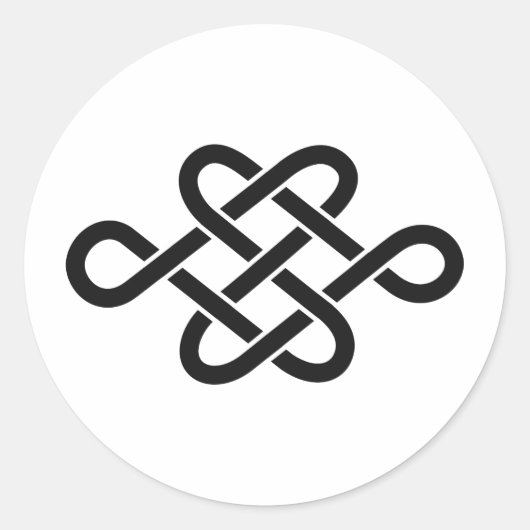 Crest KAMON-symbool uit de Japanse familie Ronde Sticker (Voorkant)