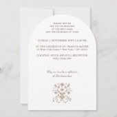  Crest Katholieke bruiloft Kaart (Achterkant)