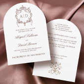  Crest Katholieke bruiloft Kaart