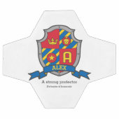 Crest letter A rode blauwe gele kroon Voetbal (Enkel)