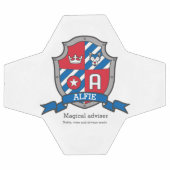 Crest letter A rode blauwe wolf kroonster Alfie Voetbal (Enkel)
