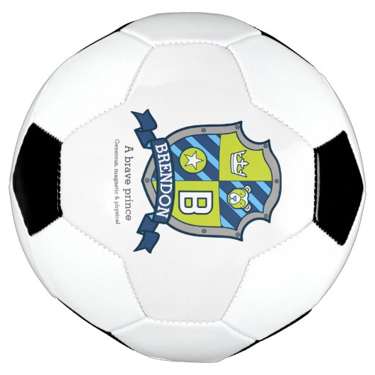 Crest letter B groene blauwe beer kroonster Brendo Voetbal (Gedraaid)