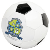 Crest letter B groene blauwe beer kroonster Brendo Voetbal (Drie kwart)