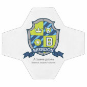 Crest letter B groene blauwe beer kroonster Brendo Voetbal (Enkel)
