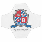 Crest letter B rode blauwe kroon Bennie Voetbal (Enkel)