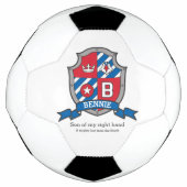 Crest letter B rode blauwe kroon Bennie Voetbal (Voorkant)