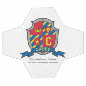 Crest letter C rode blauwe gele kroon Casey Voetbal (Enkel)