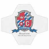 Crest letter C rode blauwe kroonhond Connor Voetbal (Enkel)