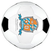 Crest letter D oranje blauwgroen blauwe kroon Voetbal (Gedraaid)