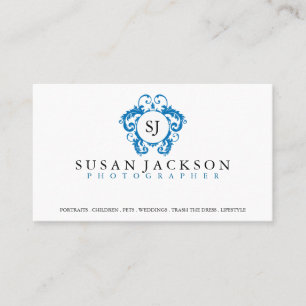 Crest Logo Fotografen Visitekaartje