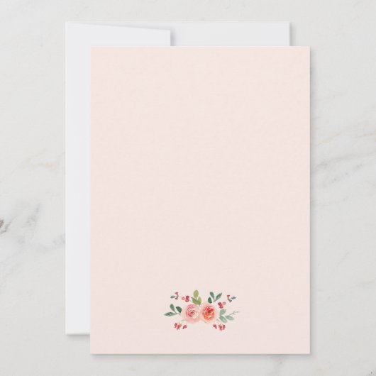 Crest met monogram floral Save the Date Kaart (Achterkant)