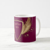 CREST met WINGS + Jouw tekst Koffiemok (Voorkant rechts)