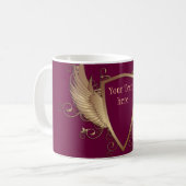 CREST met WINGS + Jouw tekst Koffiemok (Voorkant links)