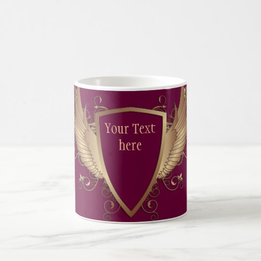 CREST met WINGS + Jouw tekst Koffiemok (Center)