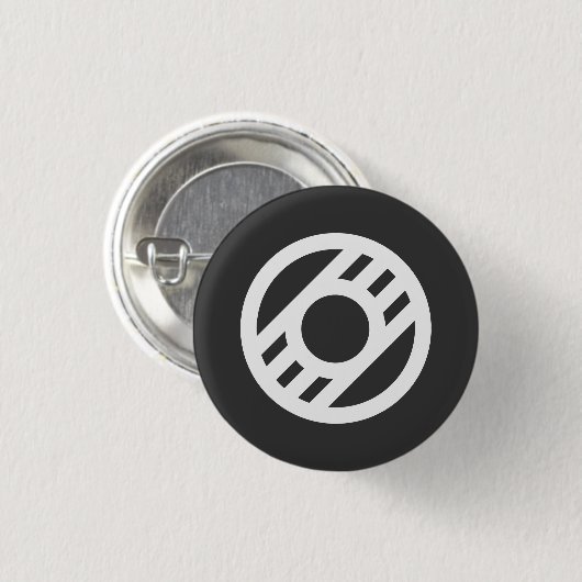 Crest Modern (Black) Ronde Button 3,2 Cm (Voorkant /achterkant)