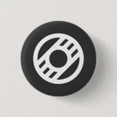 Crest Modern (Black) Ronde Button 3,2 Cm (Voorkant)