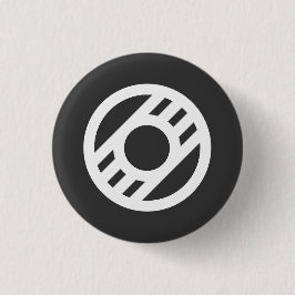 Crest Modern (Black) Ronde Button 3,2 Cm