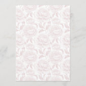 Crest Monogram Blush Pink Wedding Menu Kaart (Achterkant)