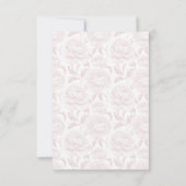 Crest Monogram Blush Pink Wedding RSVP Kaartje (Achterkant)