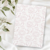 Crest Monogram Blush Roze Huwelijksuitnodiging Kaart