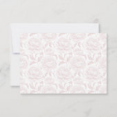 Crest Monogram Blush Roze Trouwlandschap RSVP Kaartje (Achterkant)