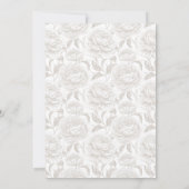 Crest Monogram Bord Taupe Huwelijksuitnodiging (Achterkant)