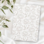 Crest Monogram Bord Taupe Huwelijksuitnodiging Kaart