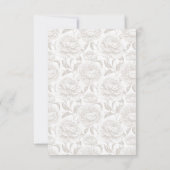 Crest Monogram Bord Taupe Wedding RSVP Kaartje (Achterkant)